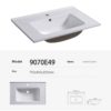 490mm Depth Vanity Unit Basins 90E49 - Image 4