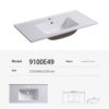 490mm Depth Vanity Unit Basins 90E49 - Image 6