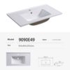 490mm Depth Vanity Unit Basins 90E49