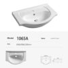 Mueble de baño con lavabo de un seno, 10 A