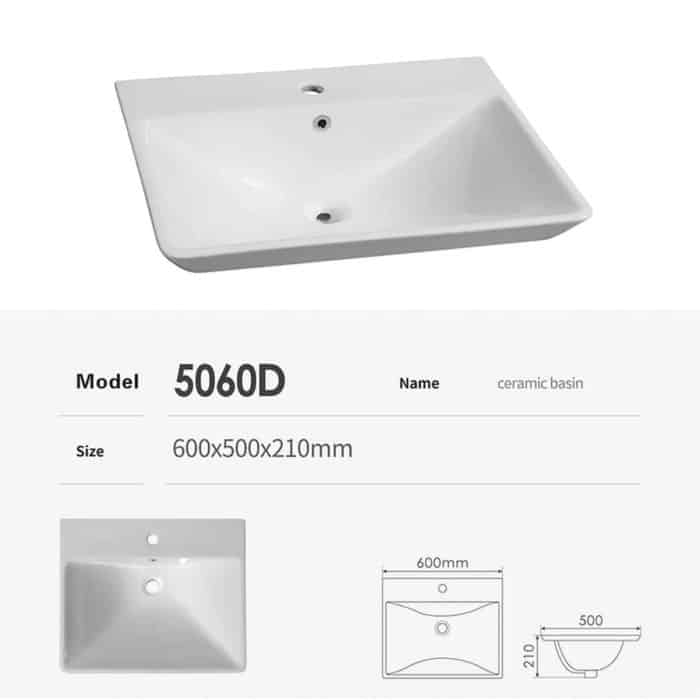 Medium Edge High End Design  Washbasin For Vanity 50D - صورة 3
