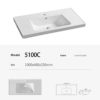 Medium Edge Practical Ceramic Cabinet Basin 50C - Image 4
