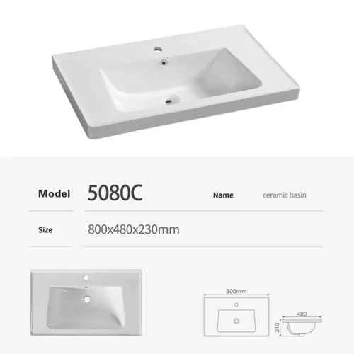 Medium Edge Practical Ceramic Cabinet Basin 50C