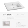 Square Bowl Shape Medium Edge Countertop Basins 40G - Image 3
