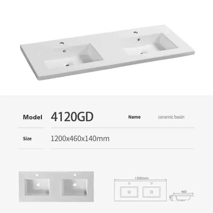 Square Bowl Shape Medium Edge Countertop Basins 40G - Bild 4