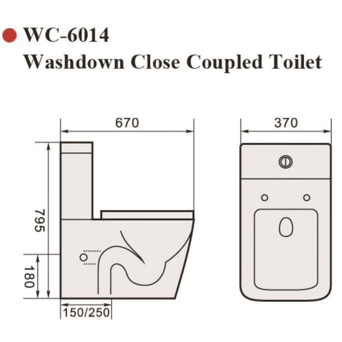 New Tornado Flush Two Pieces Toilet With Soft Closing Seat Covers - Bild 2