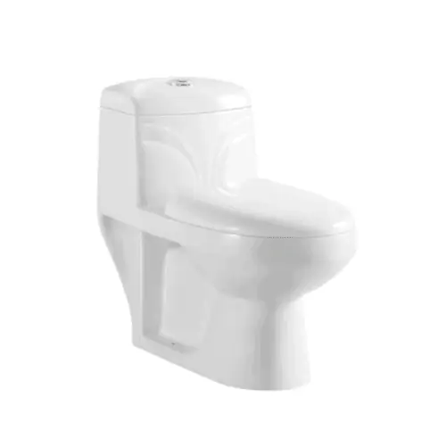 Classic Vitreous China Washdown One Piece Toilet Easy Cleaning