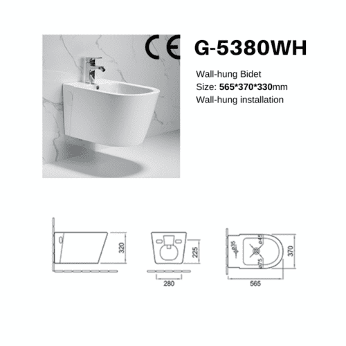 Wand-Bidet aus Keramik mit individuellem Design für den Bad-Showroom