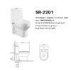 Easy Installation One Piece Toilet S Trap or P Trap Flushing - Image 2