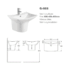 Good Function Ceramic Basin Wall Mounted With Glossy White - Image 2