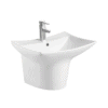 Good Function Ceramic Basin Wall Mounted With Glossy White