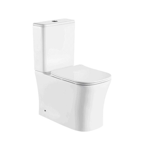 Hochwertige Keramiktoilette, zweiteilig, mit spülrandloser Doppelspülung