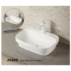Semi-Recessed Washbasin in Bathroom with Faucet Hole - Image 2