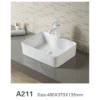 Small Size Rectangle Bathroom Lavatory Sink