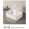 Small Size Rectangle Bathroom Lavatory Sink – Image 2