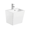 Square Bowl Ceramic Basin Wall Mounted With One Tap Hole