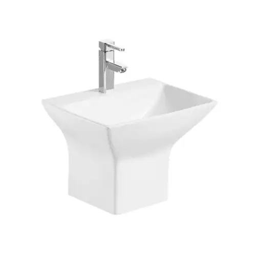 Vitreous China Wall Hung Washbasins With Square Bowl