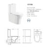 Washdown Two Piece Toilet With Soft Closing PP Seat Cover - Image 2